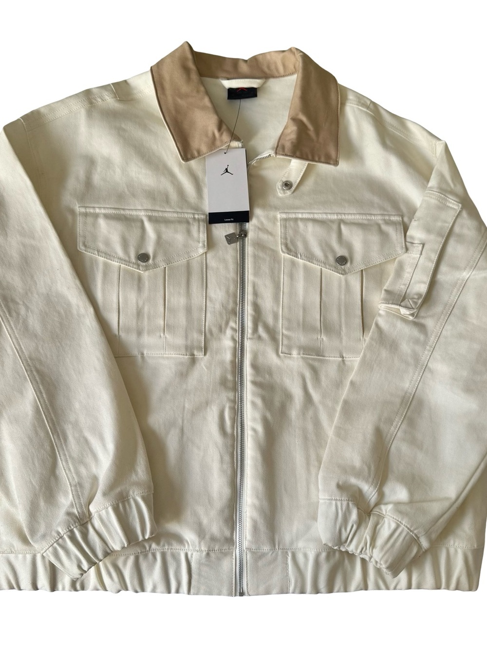NWT Jordan Women’s Beige Renegade Canvas Full Zip Jacket Size M